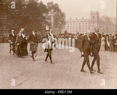 Procession des juges à l'abbaye de Westminster Banque D'Images