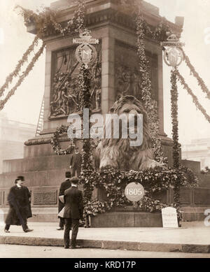 Trafalgar Square lion Banque D'Images