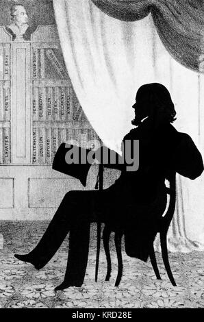 Portrait de l'artiste de silhouette, août Edouart Banque D'Images