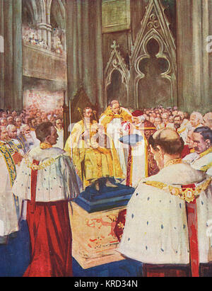 Couronnement du roi George V. Banque D'Images