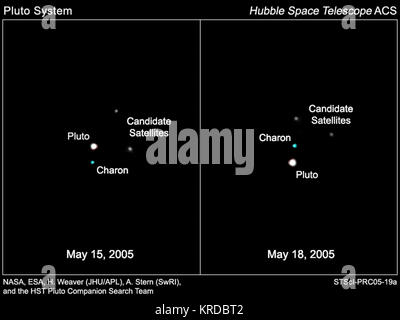 2005 images de découverte du système de Pluton Banque D'Images