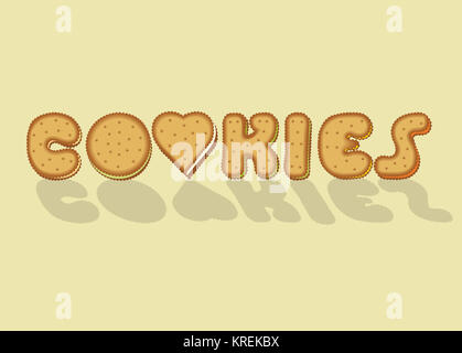 Les cookies. Artistique doux font Banque D'Images