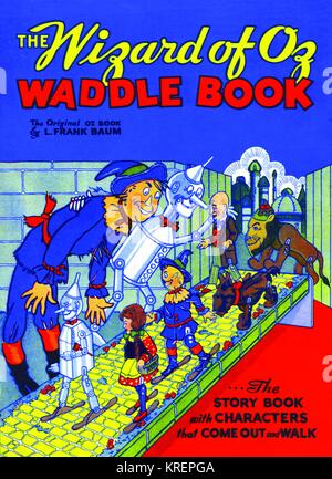 'Le Magicien d'Oz se dandinent livre (1934) - couverture de l'un des plus rares de tous les biens meubles des livres. William Wallace ''O. W.'' (Denslow 5 mai 1856 ? 29 mars, 1915) était un illustrateur et caricaturiste américain connu pour son travail en collaboration avec l'auteur Frank Baum L., particulièrement ses illustrations de la Wonderful Wizard of Oz' Banque D'Images