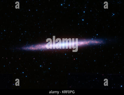 NGC 5907 en infrarouge par SST Banque D'Images