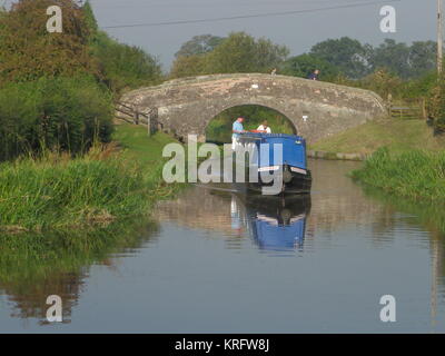 Pont près de Frankton Junction sur le canal Montgomery, qui s'étend de l'est du pays de Galles au nord-ouest du Shropshire. Banque D'Images