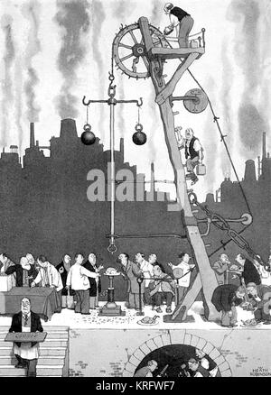 Test des dents, illustration par William Heath Robinson Banque D'Images