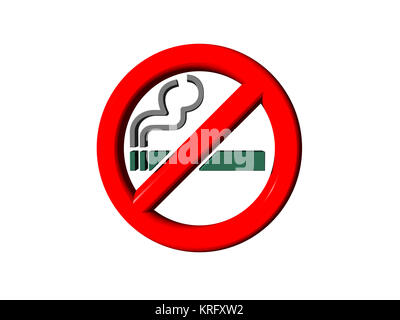 Symbole non-fumeurs exclu Banque D'Images
