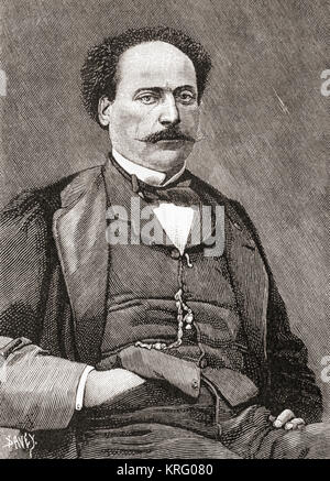 Alexandre Dumas, fils, 1824 - 1895. Auteur et dramaturge français. Vu ici 40 ans. Du Strand Magazine, publié en janvier à juin 1894. Banque D'Images