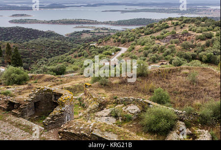 Paysage de Monsaraz au Portugal. Banque D'Images