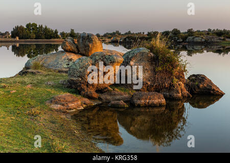 Photographie prise dans la zone naturelle d'Barruecos. L'Estrémadure. L'Espagne. Banque D'Images