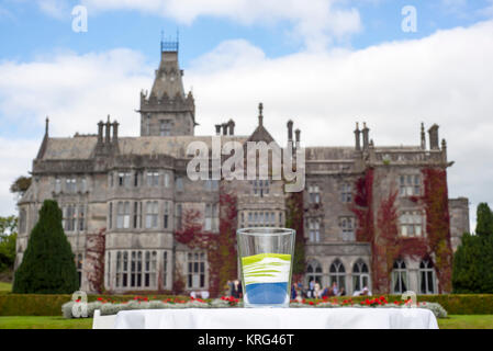 Verre de mariage en face de l'unité d'Adare Manor Banque D'Images