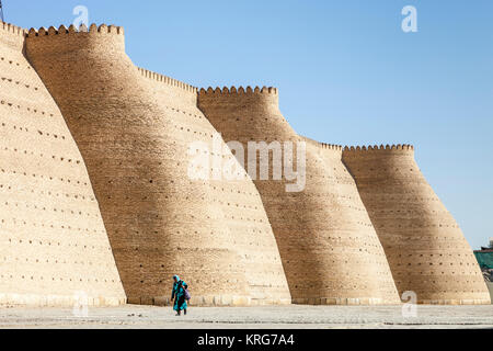 Les murs de la forteresse Ark, Boukhara, Ouzbékistan Banque D'Images