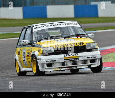 Tony Hart, won Nuthall, Renault 5 GT Turbo, HTCC, Historic Touring car Challenge, Tony Dron Trophy, Donington Historic Festival, 2017, course automobile, Banque D'Images