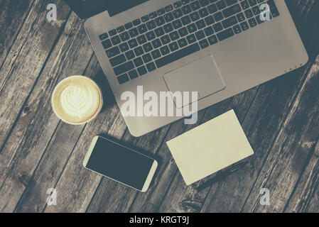 Lieu de travail confortable avec look rétro Banque D'Images