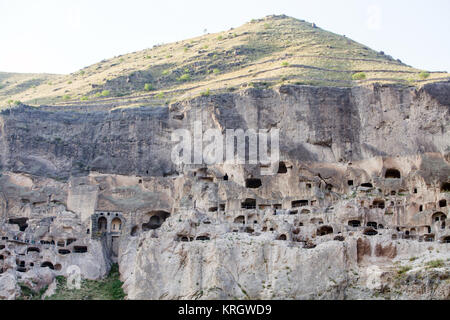 Propriétés en Vardzia, Géorgie Banque D'Images