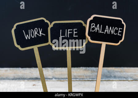 Message de motivation Work Life Balance written with chalk Banque D'Images