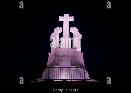 Croix dans la nuit Banque D'Images