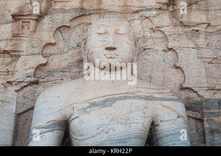 Gal Vihara Buddha statue en l'ancienne ville de Polonnaruwa, Sri Lanka Banque D'Images