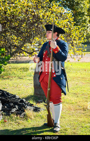Colonial Williamsburg milicien Banque D'Images