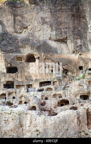 Propriétés en Vardzia, Géorgie Banque D'Images