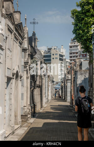 BUENOS AIRES, ARGENTINE - 20 septembre 2017 : le Cimetière de la Recoleta. Banque D'Images