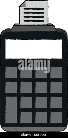 Calculatrice imprimante appareil Illustration de Vecteur
