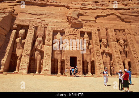 Le petit temple de la reine Néfertari,Egypte,Abu Simbel Banque D'Images