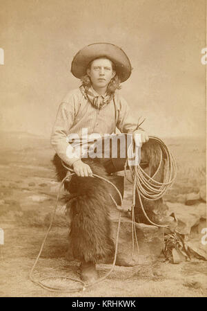 Beau Lariat avec Cowboy Banque D'Images