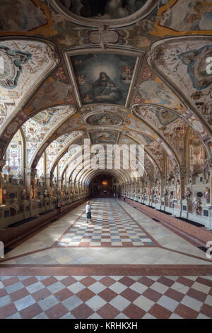 Le Hall des antiquités (Antiquarium), 1571, Munich Residenz, l'ancien palais royal des monarques Wittelsbach de Bavière. Banque D'Images