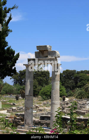 Les ruines de l'ancienne agora sur l'île de Kos, Dodecanese Banque D'Images