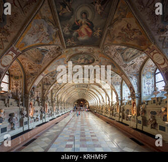 Le Hall des antiquités (Antiquarium), 1571, Munich Residenz, l'ancien palais royal des monarques Wittelsbach de Bavière. Banque D'Images