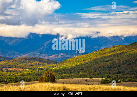 Paysage de la région de Lika avis d'automne Banque D'Images