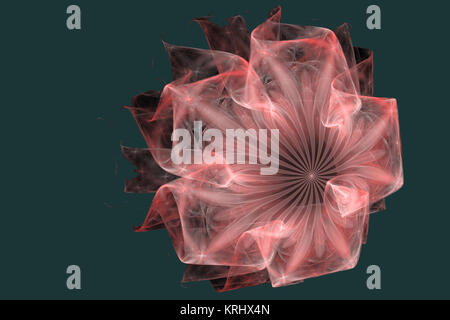 Abstract fractal image avec une fleur fantaisie forme irréelle et la beauté. Banque D'Images
