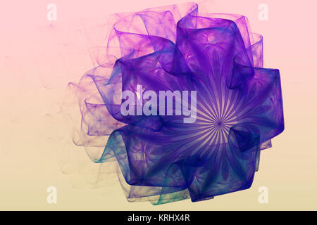 Abstract fractal image avec une fleur fantaisie forme irréelle et la beauté. Banque D'Images