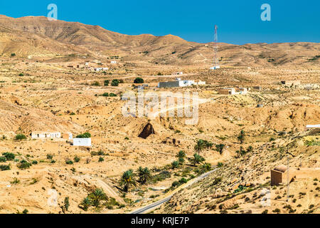 Ksar Hallouf, un village dans le gouvernorat de Médenine, dans le sud de la Tunisie. Afrique du Sud Banque D'Images