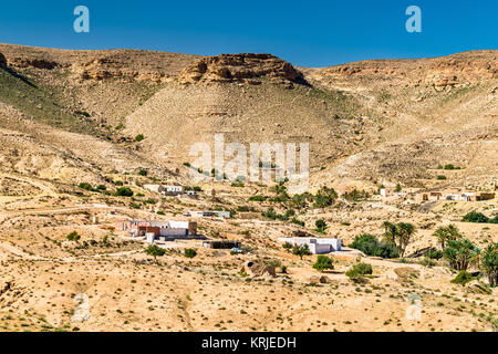 Ksar Hallouf, un village dans le gouvernorat de Médenine, dans le sud de la Tunisie. Afrique du Sud Banque D'Images