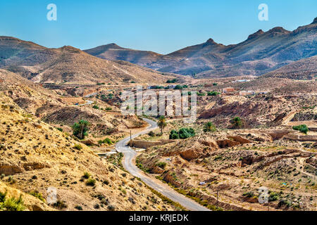 Ksar Hallouf, un village dans le gouvernorat de Médenine, dans le sud de la Tunisie. Afrique du Sud Banque D'Images