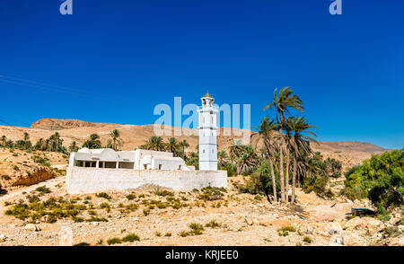 Mosquée de Ksar Hallouf, un village dans le gouvernorat de Médenine, dans le sud de la Tunisie. Afrique du Sud Banque D'Images