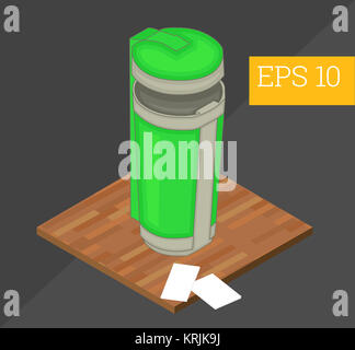 Conteneurs de recyclage vector illustration isométrique Banque D'Images