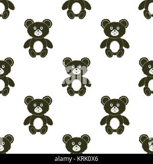 Cute Bear Seamless Pattern Banque D'Images