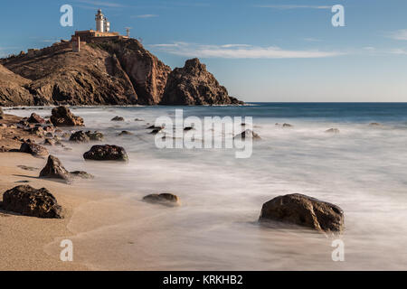 Corralete beach. Parc naturel de Cabo de Gata. L'Espagne. Banque D'Images