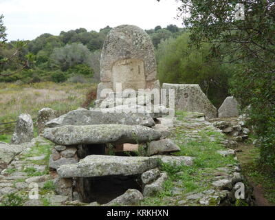 Italie - Sardaigne,tombe des géants coddu vechiu à arzachena Banque D'Images