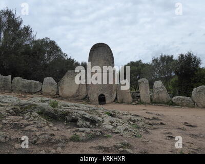 Italie - Sardaigne,tombe des géants coddu vechiu à arzachena Banque D'Images