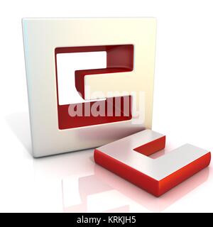 Signe clair. 3D Banque D'Images