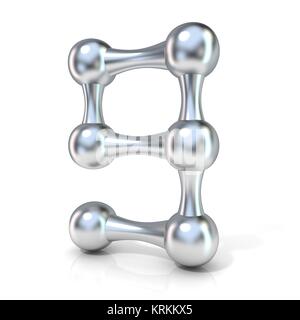 Police moléculaire chiffres Collection, 9 - 9. 3D Banque D'Images