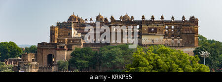 Orchha Palace, le Madhya Pradesh. Également orthographié Orcha, célèbre destination touristique dans l'Inde. Banque D'Images