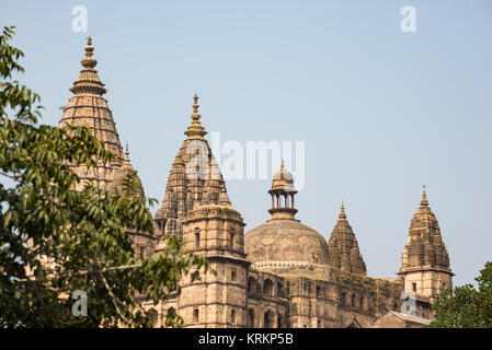 Orchha Palace, le Madhya Pradesh. Également orthographié Orcha, célèbre destination touristique dans l'Inde. Banque D'Images