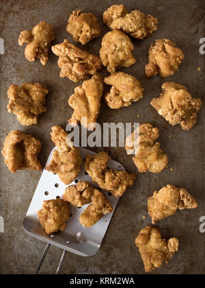 Popcorn rustique fried chicken nugget Banque D'Images