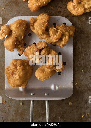 Popcorn rustique fried chicken nugget Banque D'Images