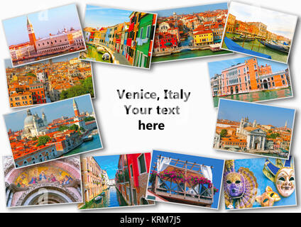 Collage d'images de Venise Banque D'Images
